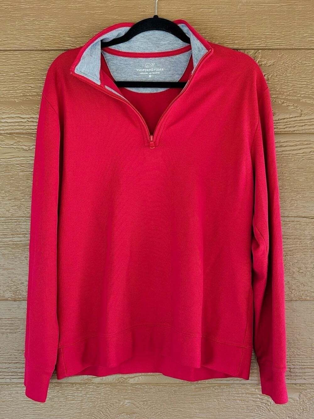 Vineyard Vines Men's Red Half-Zip Pullover -Sz M